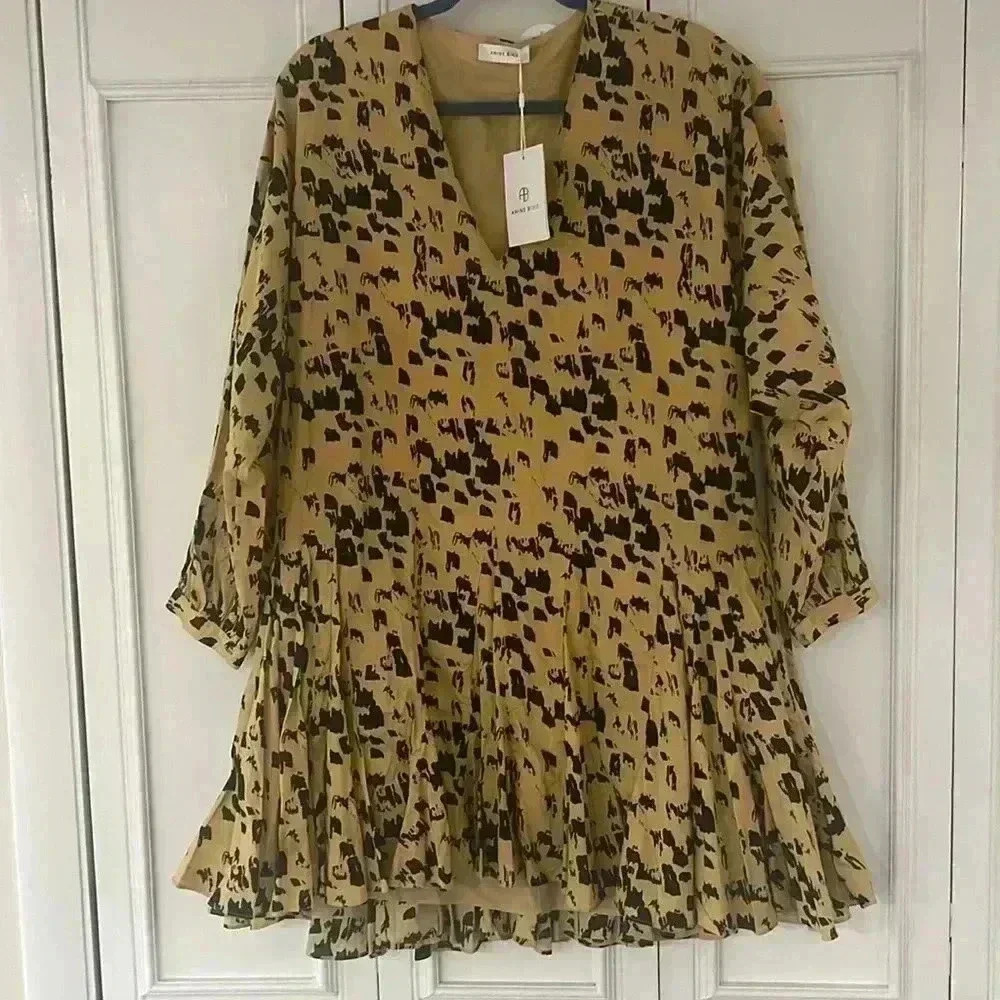 NWT Anine Bing Painterly Leo Dress in Size S (Runs Large)